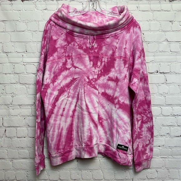Simply Southern Pink Tie Dye Cowl Neck Sweatshirt - Picture 1 of 10
